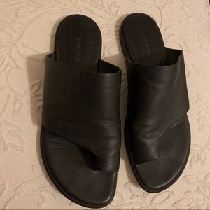 Vince Edris Tie Ring Sandal Slides Black